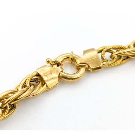 Bracelet Textured Rope 6.5mm 18ky 8" 223120164