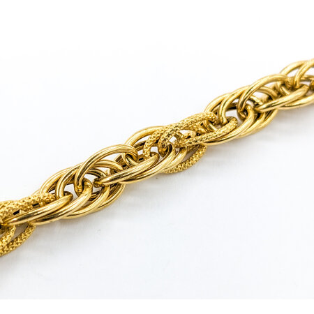 Bracelet Textured Rope 6.5mm 18ky 8" 223120164