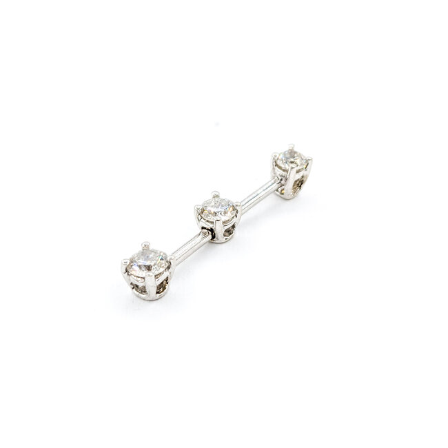 Pendant 3-Stone .50ctw Round Diamonds 14kw 33x26mm 223120172