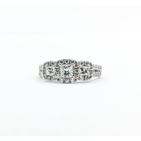 Ring .27ct Princess Diamonds .53ctw Diamonds 14kw Sz6.75 223120064