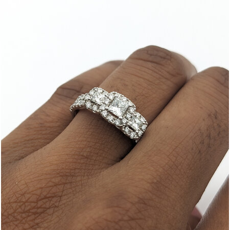 Ring .27ct Princess Diamonds .53ctw Diamonds 14kw Sz6.75 223120064