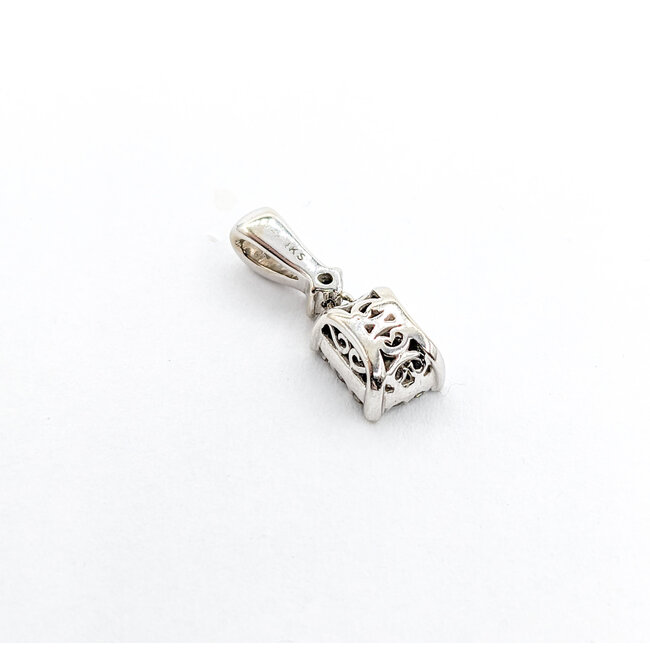 Pendant .25ctw Round Diamonds 14kw 20x6.5mm 223120097