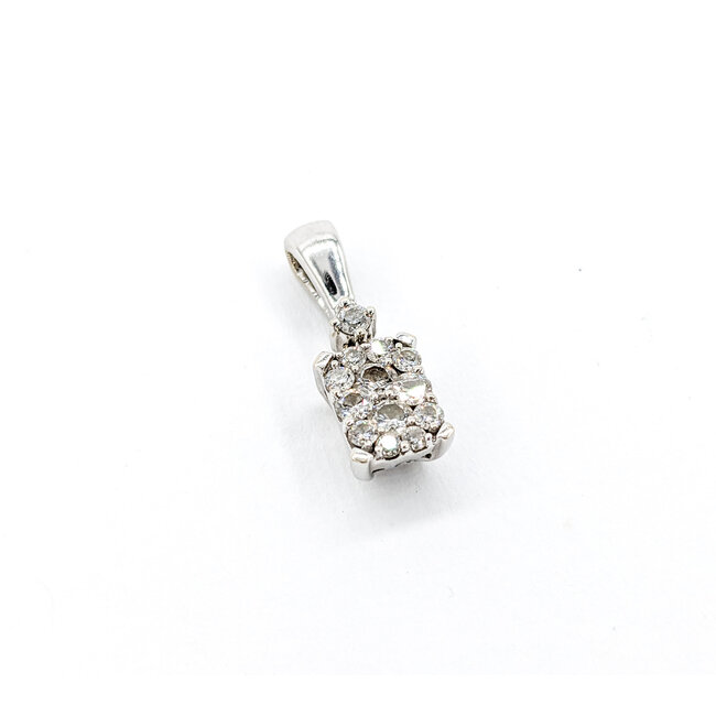 Pendant .25ctw Round Diamonds 14kw 20x6.5mm 223120097