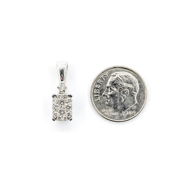 Pendant .25ctw Round Diamonds 14kw 20x6.5mm 223120097