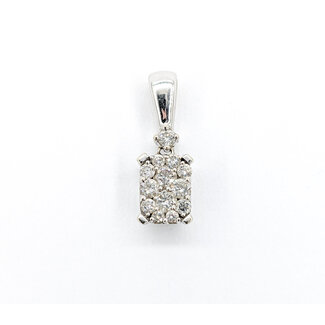 Pendant .25ctw Round Diamonds 14kw 20x6.5mm 223120097