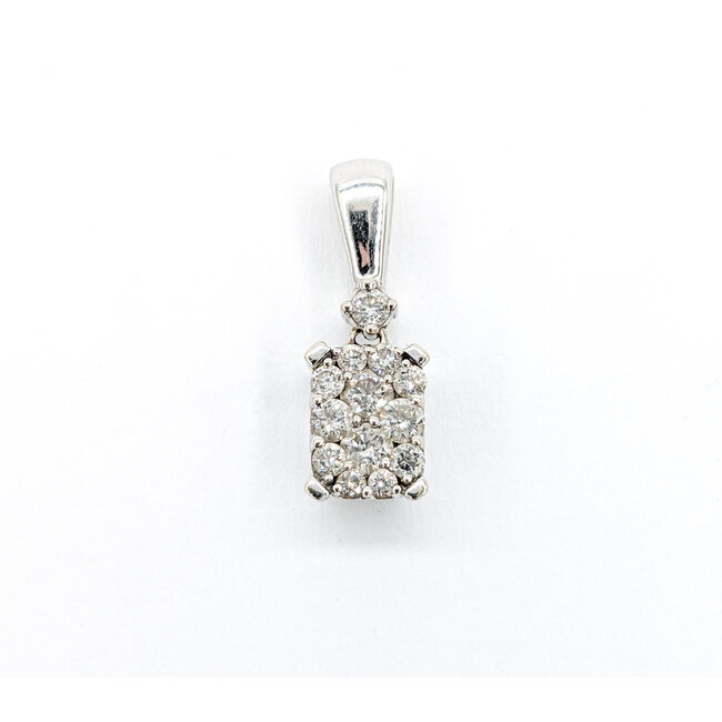 Pendant .25ctw Round Diamonds 14kw 20x6.5mm 223120097
