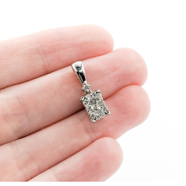 Pendant .25ctw Round Diamonds 14kw 20x6.5mm 223120097