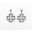 Earrings German Cross .25ctw Round Diamonds 14kw 20x13.5mm 223120083