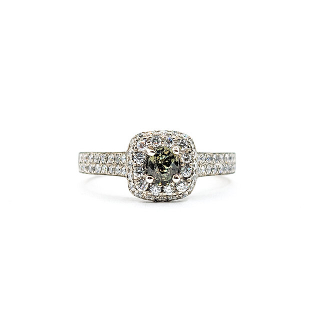 Ring .42ctw Diamonds .37ct Alexandrite 14kw Sz7 123040012