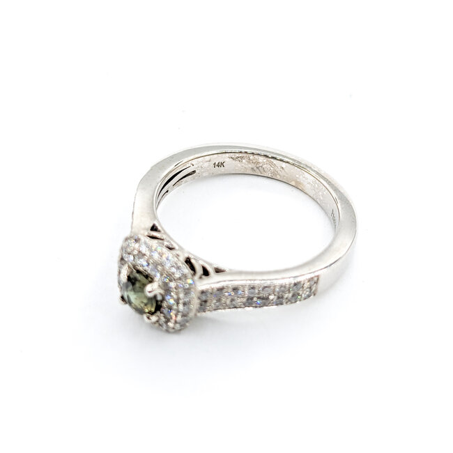 Ring .42ctw Diamonds .37ct Alexandrite GIA Report: 52328879491 14kw Sz7 5.2g 123040012