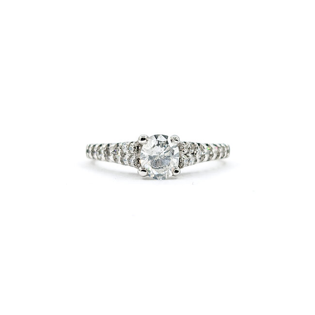 Ring .70ct Oval Diamond .30ctw Diamonds 14kw Sz7 223110070