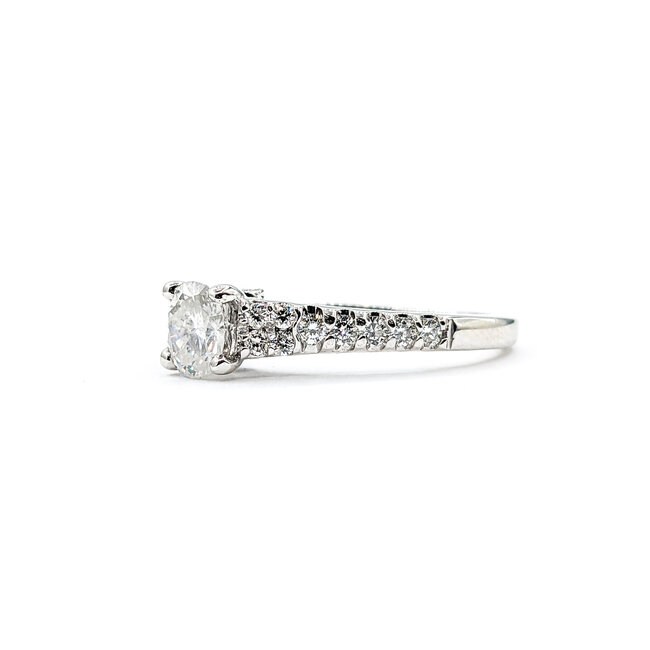 Ring .70ct Oval Diamond .30ctw Diamonds 14kw Sz7 223110070