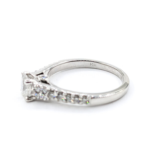 Ring .70ct Oval Diamond .30ctw Diamonds 14kw Sz7 223110070