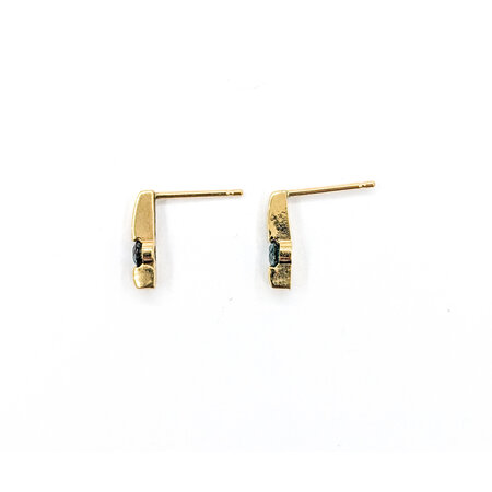 Earrings Stud .27ctw Brazilian Alexandrite 14ky .4x.1" 123110056