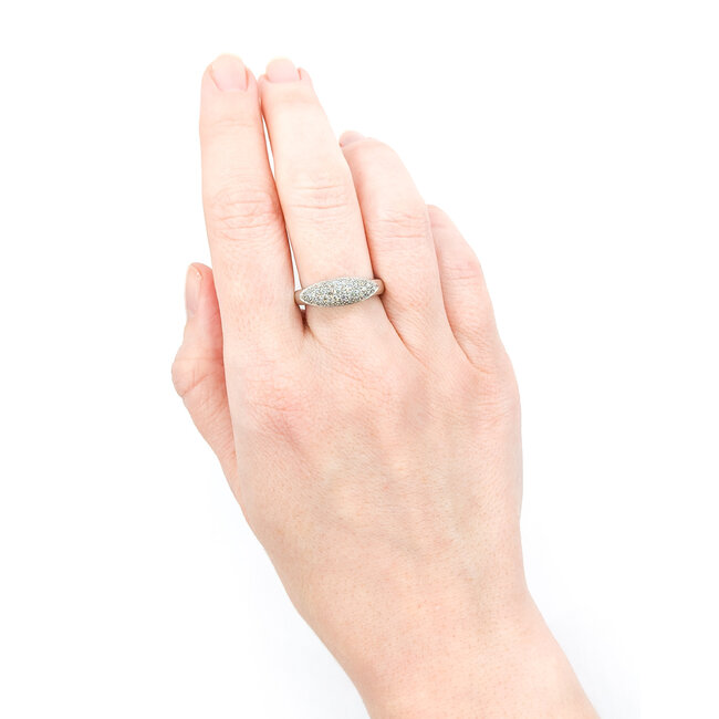 Ring .25ctw Pave Diamonds 14kw Sz6.5 223110101