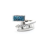  Ring 1.25ctw Princess & Baguette Diamonds 14kw Sz7.5 123030057