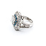 Ring 2.61ctw Round White & Blue Diamonds 2ct Princess Diamond 14kw 620070047