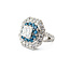 Ring 2.61ctw Round White & Blue Diamonds 2ct Princess Diamond 14kw 620070047