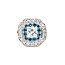 Ring 2.61ctw Round White & Blue Diamonds 2ct Princess Diamond 14kw 620070047