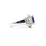 Ring .87ctw Round Diamond 3.24ct Sapphire 14kw 620070037