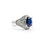 Ring .87ctw Round Diamond 3.24ct Sapphire 14kw 620070037