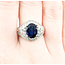 Ring .87ctw Round Diamond 3.24ct Sapphire 14kw 620070037