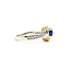 Ring .32ctw Round Diamonds .89ct Sapphire 18ktt Sz7 223030037