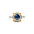 Ring .32ctw Round Diamonds .89ct Sapphire 18ktt Sz7 223030037