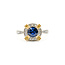Ring .32ctw Round Diamonds .89ct Sapphire 18ktt Sz7 223030037
