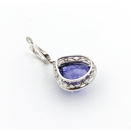 Earrings 1.13ctw Diamonds 20.07ct Tanzanite 14kw 1.2x.7" 123050133