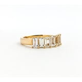  Ring 3.36ctw Emerald Cut Sapphires 14ky Sz6.5 223030051