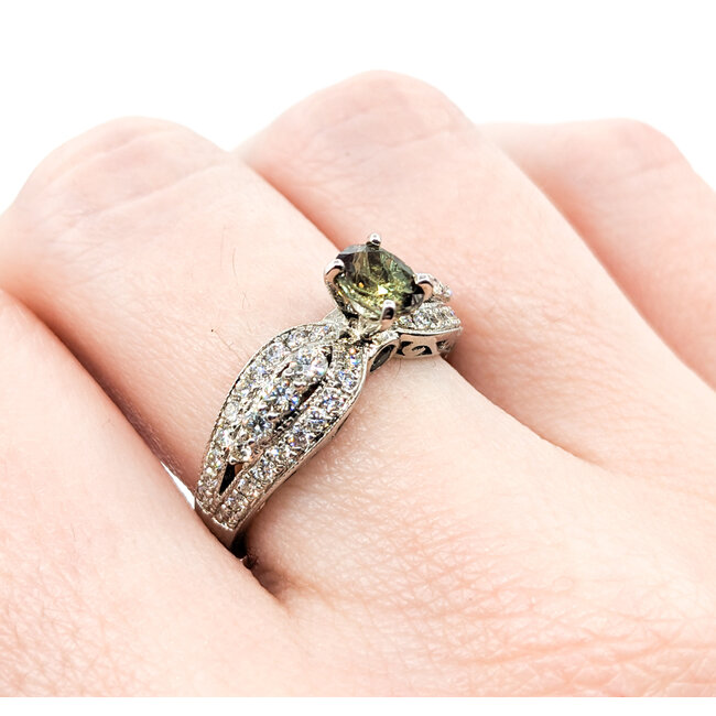 Ring .65ctw Diamonds .70ctw Alexandrite 14kw Sz7 123040047