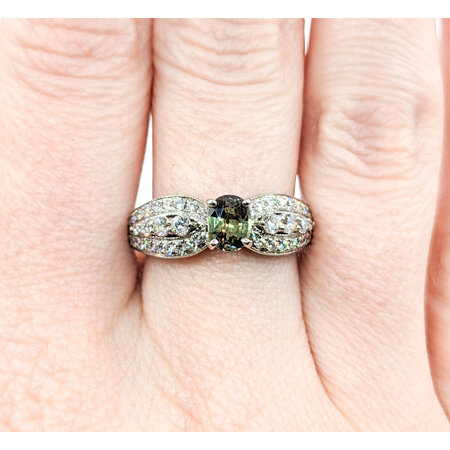 Ring .65ctw Diamonds .70ctw Alexandrite 14kw Sz7 123040047