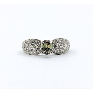 Ring .65ctw Diamonds .70ctw Alexandrite 14kw Sz7 123040047