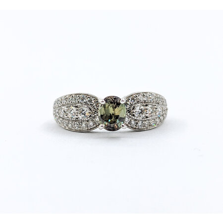 Ring .65ctw Diamonds .70ctw Alexandrite 14kw Sz7 123040047