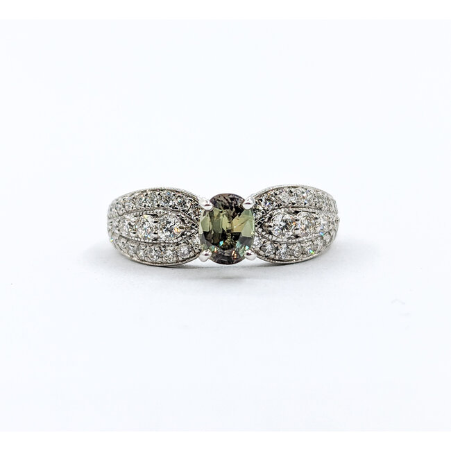 Ring .65ctw Diamonds .70ctw Alexandrite 14kw Sz7 123040047