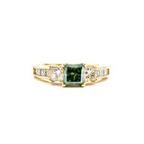  Ring 1.87ctw Green Princess Diamonds 14ky Sz6.5 223030027