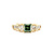 Ring 1.87ctw Green Princess Diamonds 14ky Sz6.5 223030027
