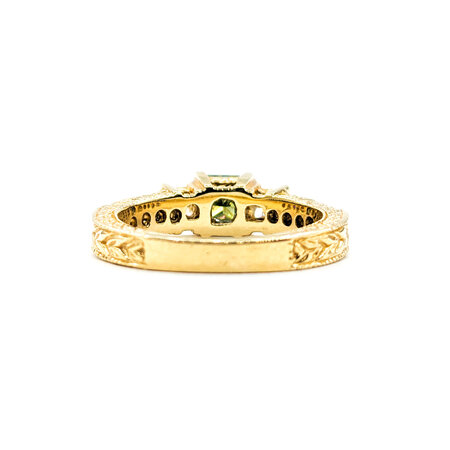 Ring 1.87ctw Green Princess Diamonds 14ky Sz6.5 223030027