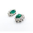 Earring .52ctw Round Diamonds 2.25ctw Emeralds 14kw 14.5x10.5mm 223030041