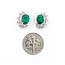 Earring .52ctw Round Diamonds 2.25ctw Emeralds 14kw 14.5x10.5mm 223030041