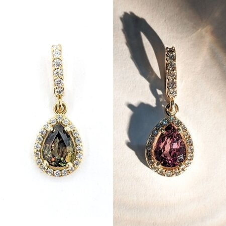 Pendant .17ctw Diamonds 0.99ct Alexandrite 14ky 123030269