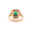 Ring .61ctw Round Diamonds .63ct Emerald 14kr Sz7 223030036