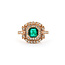 Ring .61ctw Round Diamonds .63ct Emerald 14kr Sz7 223030036
