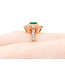 Ring .61ctw Round Diamonds .63ct Emerald 14kr Sz7 223030036