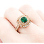 Ring .61ctw Round Diamonds .63ct Emerald 14kr Sz7 223030036