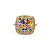Ring .46ctw Round Diamonds 2.10ctw Muti Color Sapphire 14ky Sz7 223030024