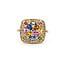 Ring .46ctw Round Diamonds 2.10ctw Muti Color Sapphire 14ky Sz7 223030024