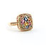 Ring .46ctw Round Diamonds 2.10ctw Muti Color Sapphire 14ky Sz7 223030024