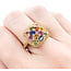 Ring .46ctw Round Diamonds 2.10ctw Muti Color Sapphire 14ky Sz7 223030024